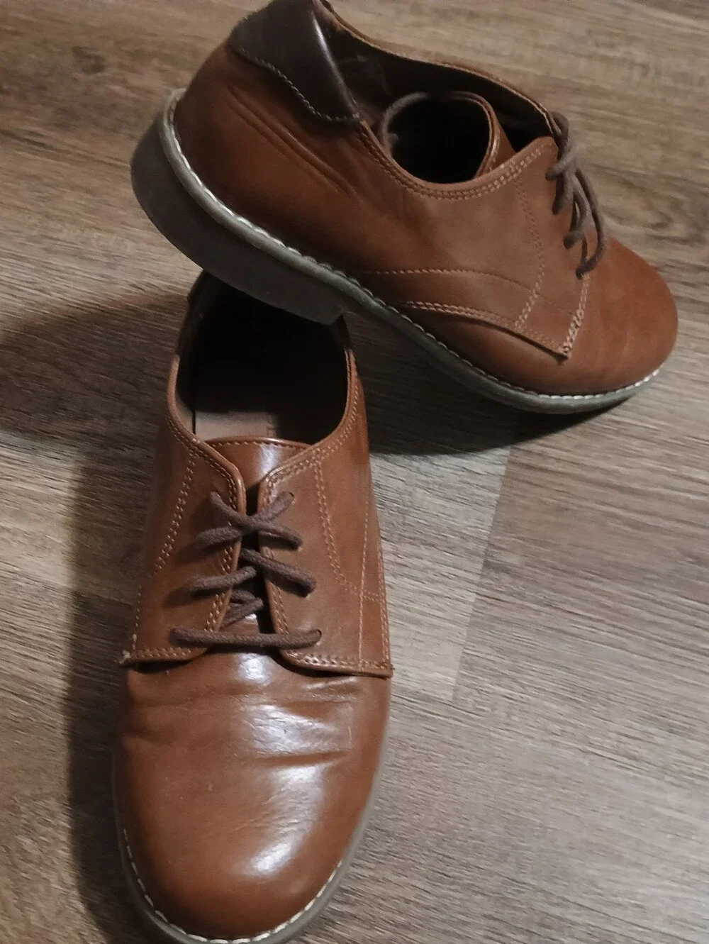 The Children’s Place Boys Brown Lace-Up Dress Shoes Size 6
